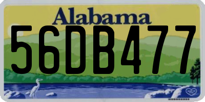 AL license plate 56DB477