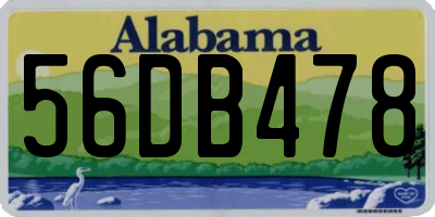 AL license plate 56DB478