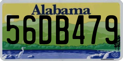 AL license plate 56DB479