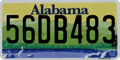 AL license plate 56DB483