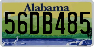 AL license plate 56DB485