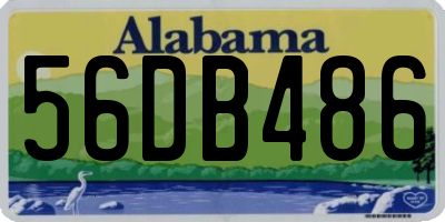 AL license plate 56DB486