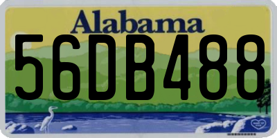 AL license plate 56DB488