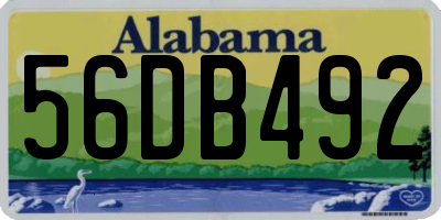 AL license plate 56DB492