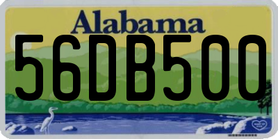 AL license plate 56DB500