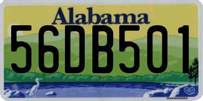 AL license plate 56DB501