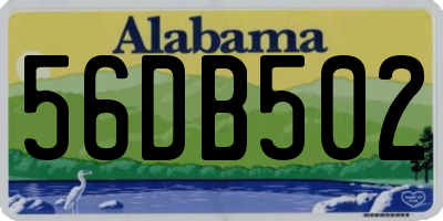 AL license plate 56DB502