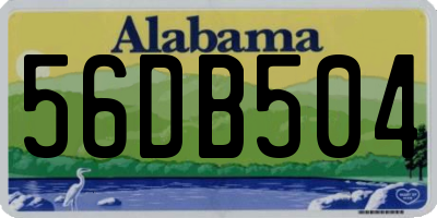 AL license plate 56DB504