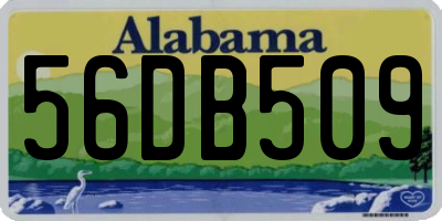 AL license plate 56DB509