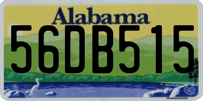 AL license plate 56DB515