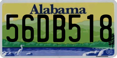 AL license plate 56DB518