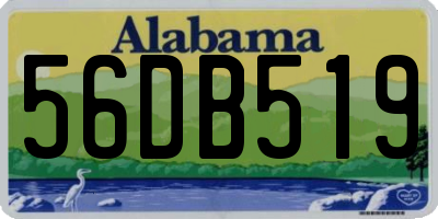 AL license plate 56DB519