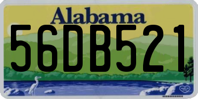 AL license plate 56DB521