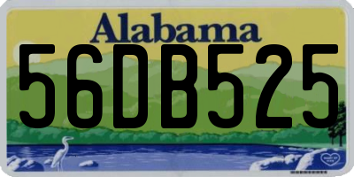 AL license plate 56DB525