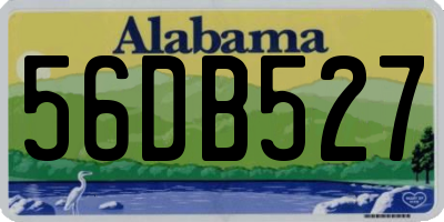 AL license plate 56DB527
