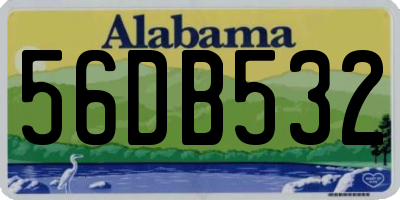 AL license plate 56DB532