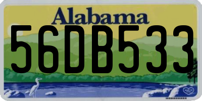 AL license plate 56DB533