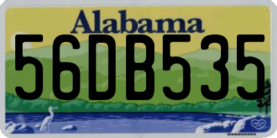 AL license plate 56DB535