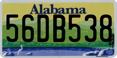 AL license plate 56DB538