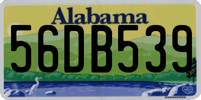 AL license plate 56DB539
