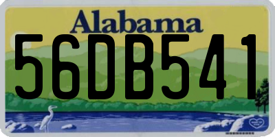 AL license plate 56DB541