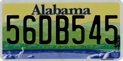 AL license plate 56DB545