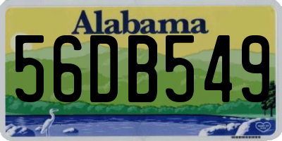 AL license plate 56DB549