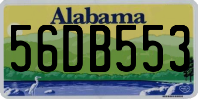 AL license plate 56DB553