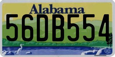 AL license plate 56DB554