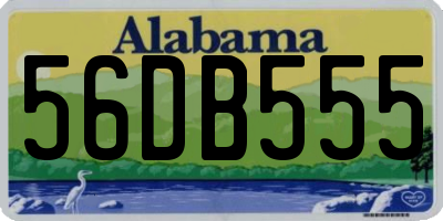 AL license plate 56DB555