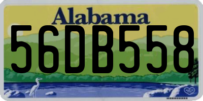 AL license plate 56DB558