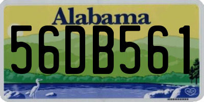 AL license plate 56DB561