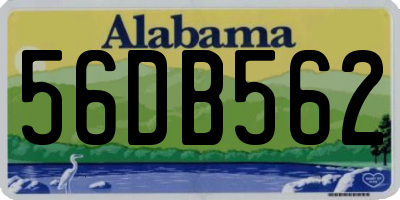 AL license plate 56DB562