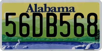 AL license plate 56DB568