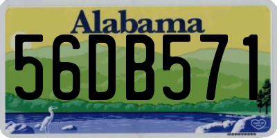 AL license plate 56DB571