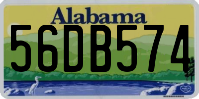 AL license plate 56DB574