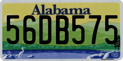 AL license plate 56DB575