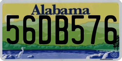 AL license plate 56DB576