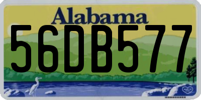 AL license plate 56DB577