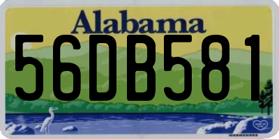 AL license plate 56DB581
