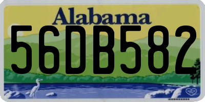 AL license plate 56DB582