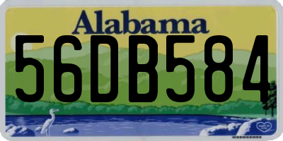 AL license plate 56DB584