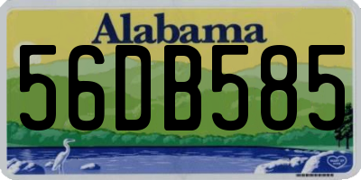 AL license plate 56DB585