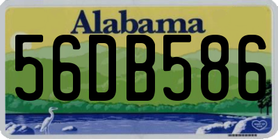 AL license plate 56DB586