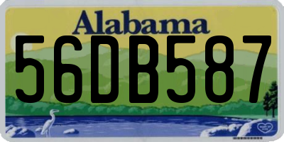 AL license plate 56DB587