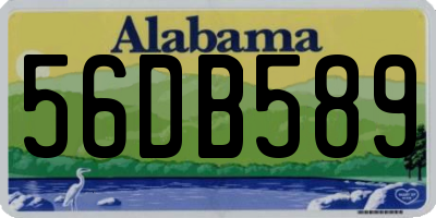 AL license plate 56DB589