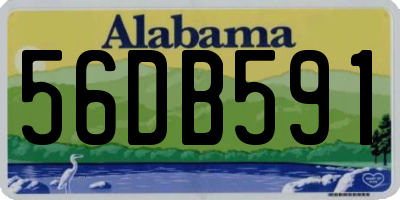 AL license plate 56DB591