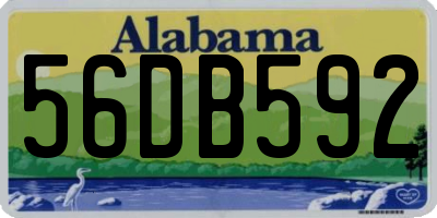 AL license plate 56DB592
