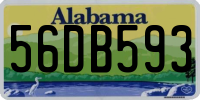 AL license plate 56DB593