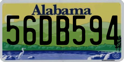 AL license plate 56DB594